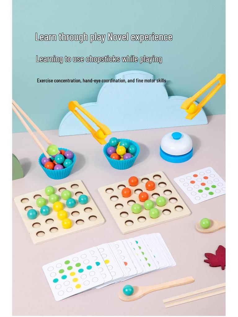 Монтессори Детская игрушка с зажимами - Развивающая игра для концентрации и взаимодействия родителей и детей