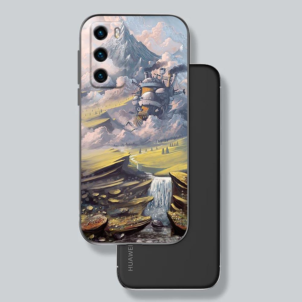 Чехол для телефона Huawei P30 P40 P20 Lite P50 Pro P Smart Z 2019 2020, чехлы Fundas Cover Миядзаки Хаяо аниме «Ходячий замок Хаула»