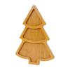 Набор из 2 деревянных подносов в форме елки Элегантные деревянные подносы для закусок в форме елки для праздничного развлечения