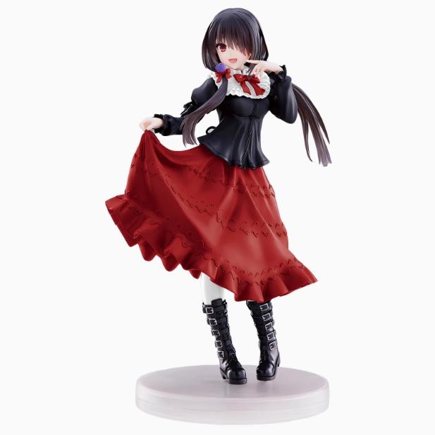 18 см DATE A LIVE Токисаки Куруми Аниме Фигурка Милая Девушка Модель Игрушка ПВХ Черное Платье Наряжаться Стоящая Модель Автомобиля Модель Украшения