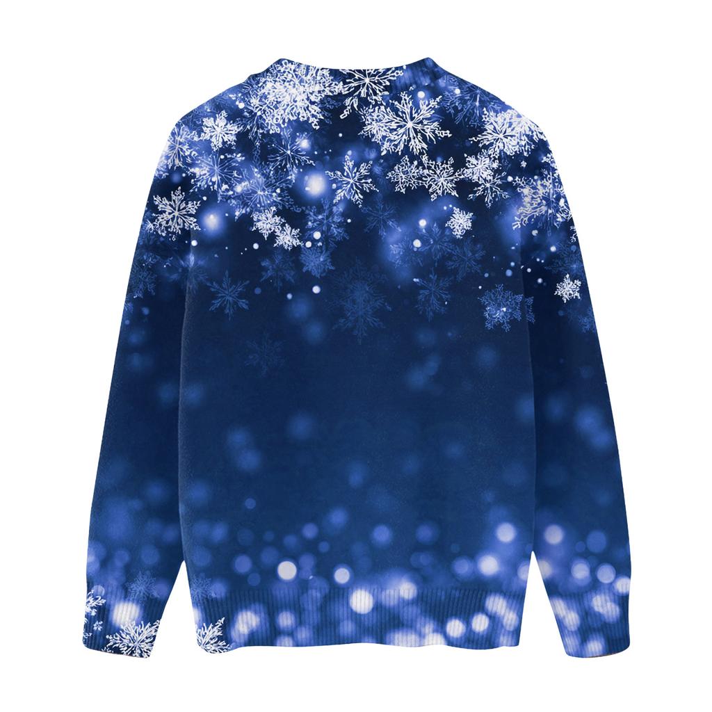 Рождественские свитшоты для детей мальчиков и девочек вязаный свитер милая рубашка осенний пуловер с круглым вырезом топы