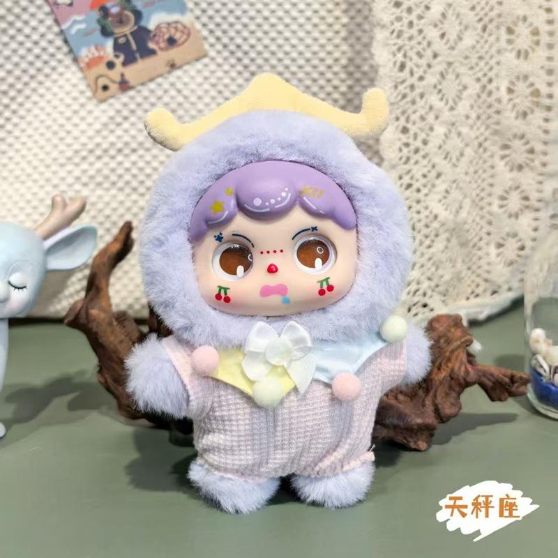 Очаровательные плюшевые подвесные украшения 12 знаков зодиака с резиновыми лицами - Восхитительные декоративные фигурки и модные игрушки