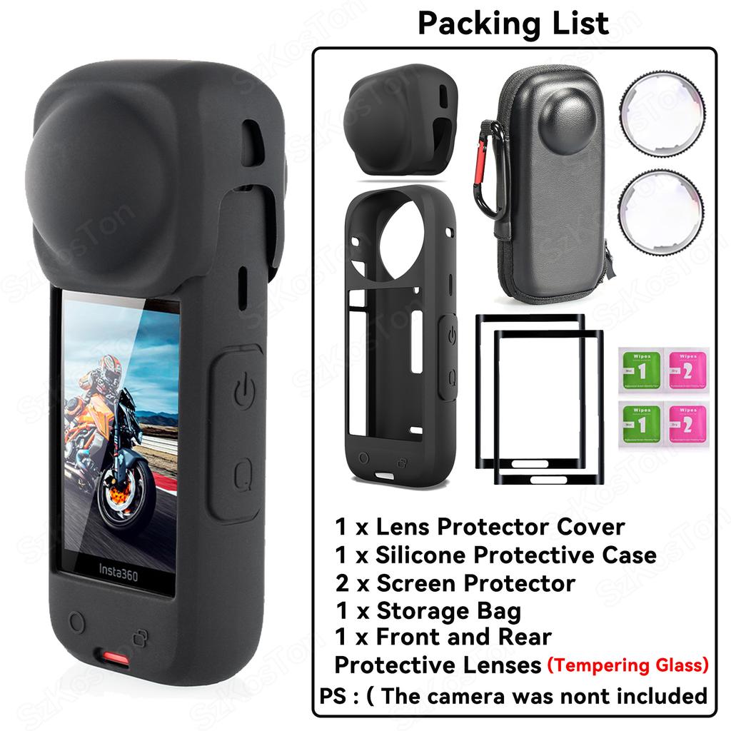 Lens Guards For Insta 360 X4 Plastics/Tempering Glass Case Lens Protector Cover for Insta360 X4 Accessorie