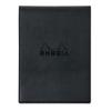 Rhodia No. 13 (A6) Black PU Leather Notepad with Cover (Block Rhodia No. 13 Orange, 80 Sheets, 5mm Grid) RHODIA Cf13pucvbk