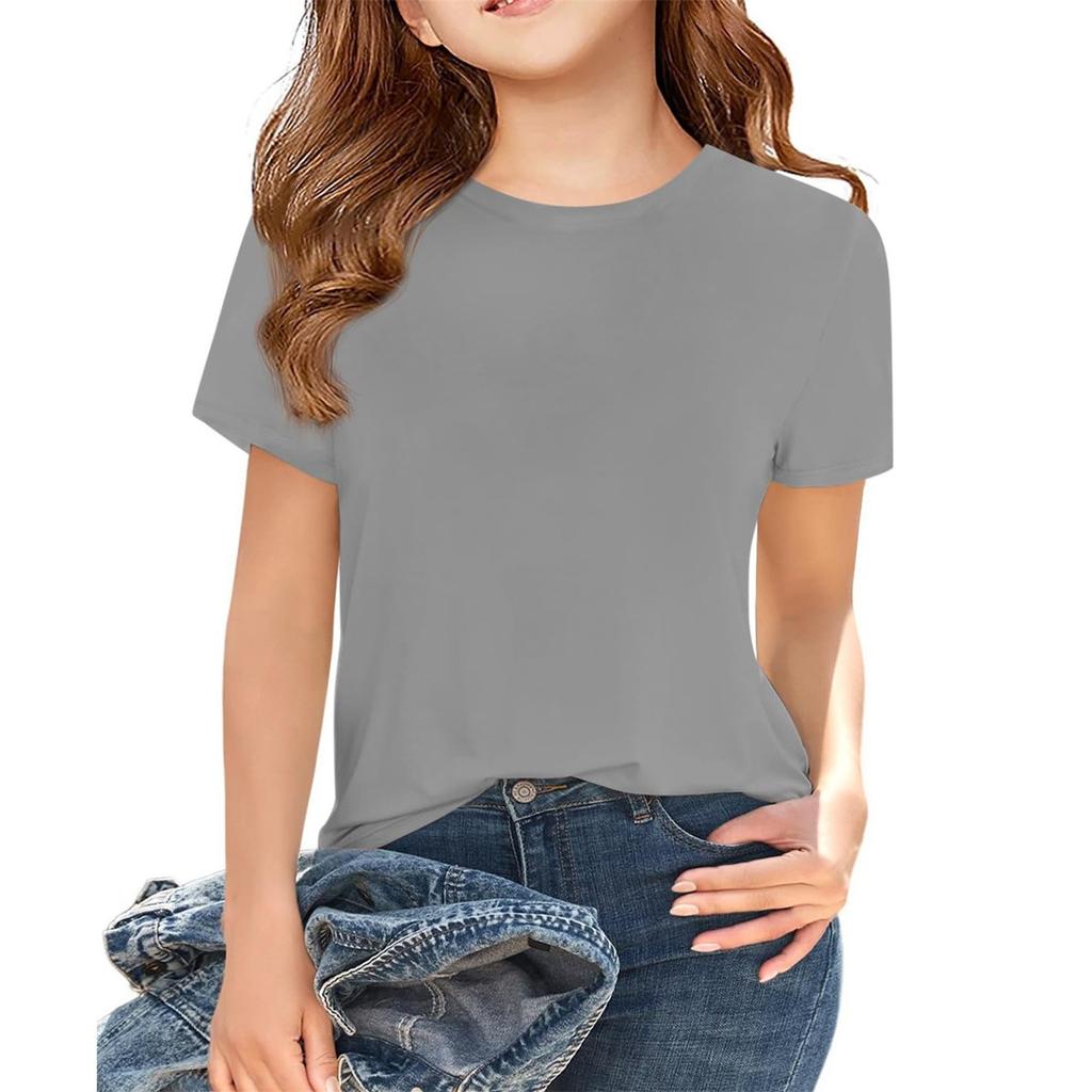 Детская свободная однотонная спортивная рубашка с коротким рукавом, модная спортивная рубашка