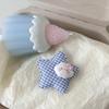 Клетчатая звезда и заколка для волос с кроликом - Мультяшный стиль, Универсальный аксессуар для челки в японском стиле.
