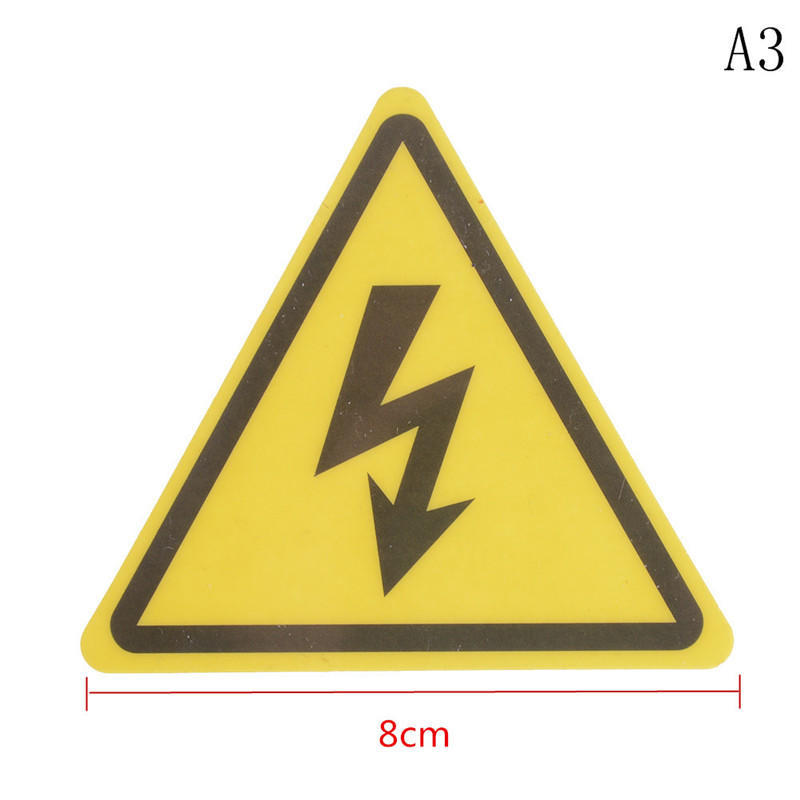 2Pcs Danger High Voltage Electric Warning Safety Label Sign Decal Sticker