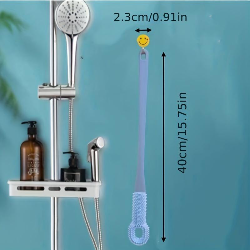 Щетка для чистки и массажа пальцев ног 2 в 1 - Мягкая резиновая пемза для удаления омертвевшей кожи, длинная ручка без запаха, скребок для ног - Батарейки не требуются
