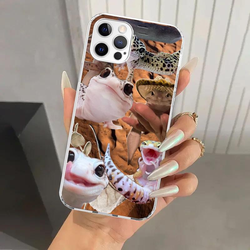 Lizards Geckos Phone Case for Iphone 17 Air 16 15 Plus 14 13 Mini 12 11 Pro Max 16E 7 8 SE 2020 Soft Funda Print Shell 16 15 14