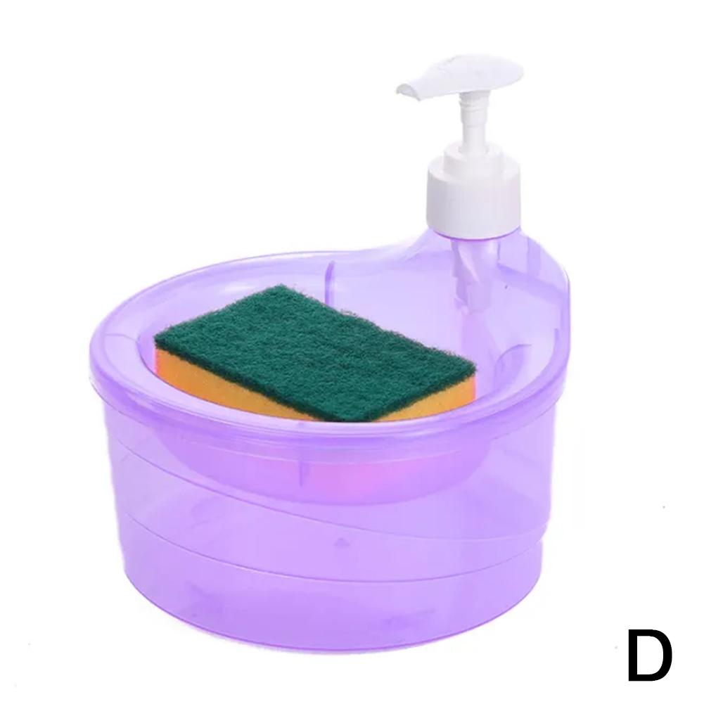 Диспенсер для мыла Кухонный диспенсер для жидкости для мытья посуды Кухонный диспенсер для мыла для посуды с губкой Контейнер для жидкого мыла Посудомоечная машина