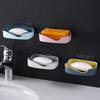 Suction Cup Wall-Mounted Soap Holder - Punch-Free, Draining Soap Dish Box