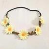 Daisy Floral Wreath Elastic Headband Decorative Flower Headpiece Headwear For Home Decoration Or Festival Celebrations