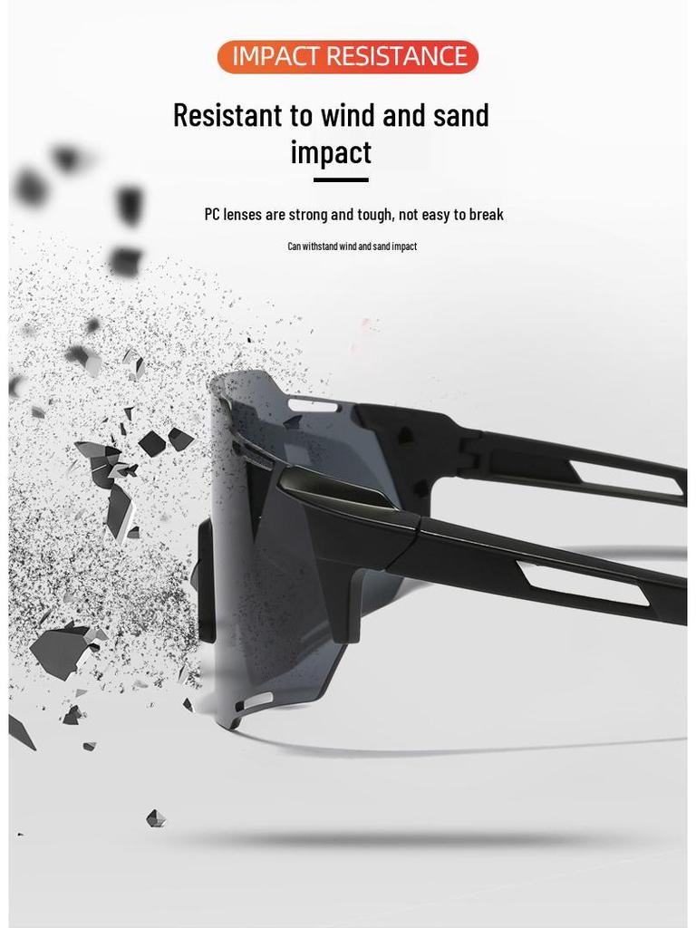 White Frame Photochromic Cycling Glasses - Day & Night UV Protection for Men & Women