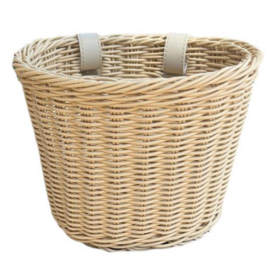 Детская плетеная корзина для велосипеда спереди с регулируемым ремнем для малышей, мальчиков и девочек, беговел, винтажная ручная работа, плетеная корзина для хранения из ротанга, аксессуары для велосипеда