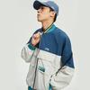 Li Ning Спортивная Модная Коллекция Куртка Осень Унисекс Глубокий Водный Утиный Синий Антарктический Серый Многоцветный AJDR383-3
