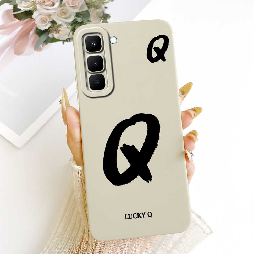 For Infinix Hot 70 5G X6895 Case New Design Letters A-Z Silicone Back Cover For Infinix Hot70 HOT 70 5G Phone Cases Bumper