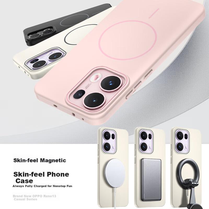 KEKLLE OPPO Reno13 Pro Case MagSafe Magnetic Charging Matte Shockproof Protective Cover Peak Rock Color