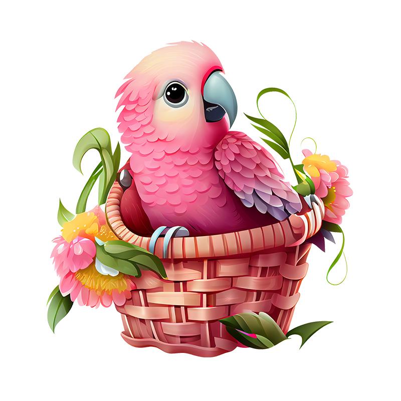 Красивая наклейка с попугаем на автомобиль, самоклеящаяся наклейка, водонепроницаемые декоративные наклейки для автомобиля