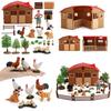 Farm Animal Pvc Model Set With Miniature House And Scenic Plants For Kids And Collectors