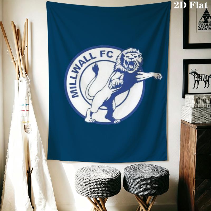 Millwall FC Wall Tapestry Aesthetic Wall Hanging Printed Fabric Blanket Decorative Tapestries for Bedroom Living Room Home Decor
