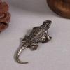 Alloy Lizard Statue Solid Animal Sculpture Desktop Ornament Simulation Animal Crafts Collection Home Decorations Accessories