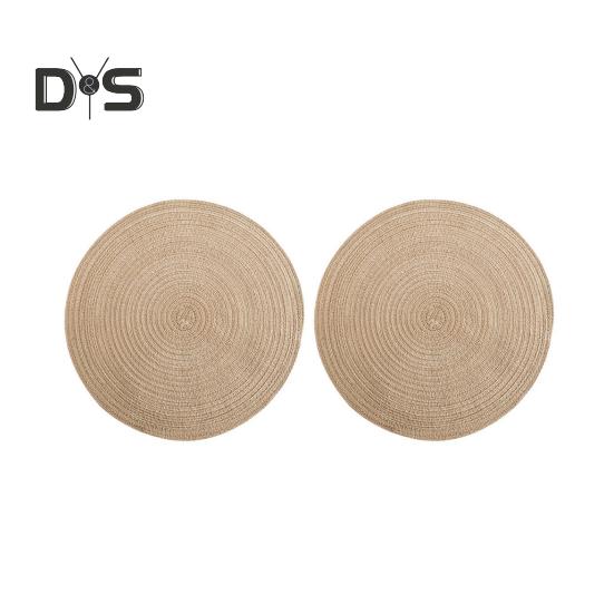2 шт., набор противоскользящих ковриков для круглого стола, тканые салфетки, обеденный стол, нескользящие подставки для кухни, термостойкие подушечки для чаш, коврики для напитков