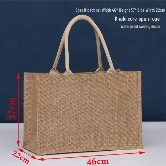 MUJI Burlap Hand-held Gift Bag - Stylish Blank Small Batch Shopping Bag