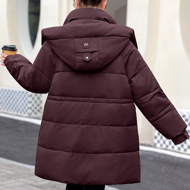 Модное зимнее пальто женское длинное парки с капюшоном свободное толстое теплое женские куртки