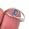 Натуральный кианит драгоценный камень ручной работы 925 стерлинговое серебро ювелирное кольцо размер 8.5 g9b60