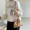 Korean Style Ins Personalized Casual Drawstring Nylon Cross-body Small Bag Women's All-matching Simple Lightweight Mini One-shoulder Cloth