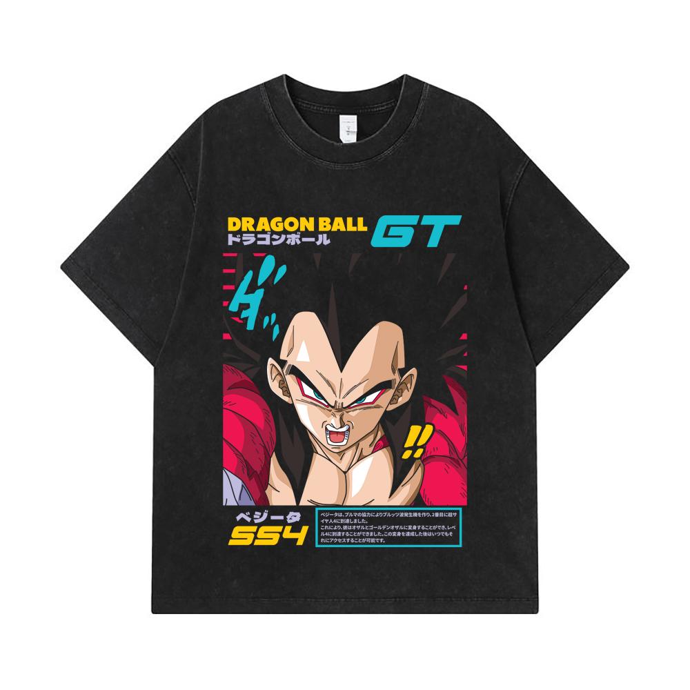275 GSM Washed T-shirts 100% Cotton Dragon Ball V2 Goku Print Unisex Heavy Cotton T Shirt