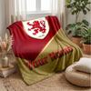 Middlesbrough FC Custom Name Text Flannel Blanket Soccer Logo Personalized Fleece Throw Blanket Special Gift For Sofa Bedroom Home