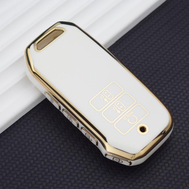 Золотой чехол для ключей из ТПУ с 7 кнопками для Kia 2022 Sportage 2023 Niro Hybrid 2021 Sorento 2021 2022 MQ4 2022 EV6 GT-Line K8 V6