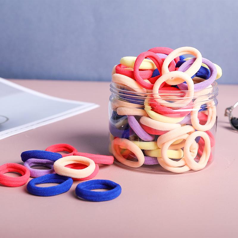 2.5cm Children's No-Damage Hair Ties, Seamless Scrunchies, Baby Headbands, Rubber Bands - Pack of 50