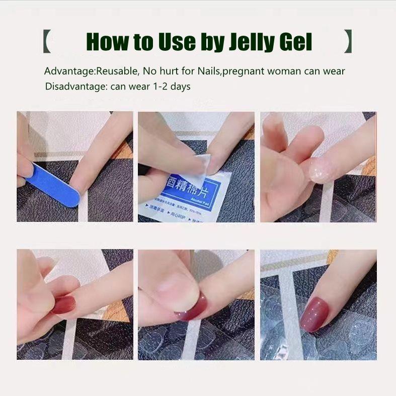 Нажмите на кончики ногтей Гель Полное покрытие 100 дизайнов Накладные ногти ручной работы Высококачественные носимые искусственные ногти Многоразовые размеры от XS до L бесплатно 5 шт. инструментов