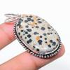 Natural Dalmation Jasper Gemstone 925 Sterling Silver Gift Pendant 2.36" G6c37