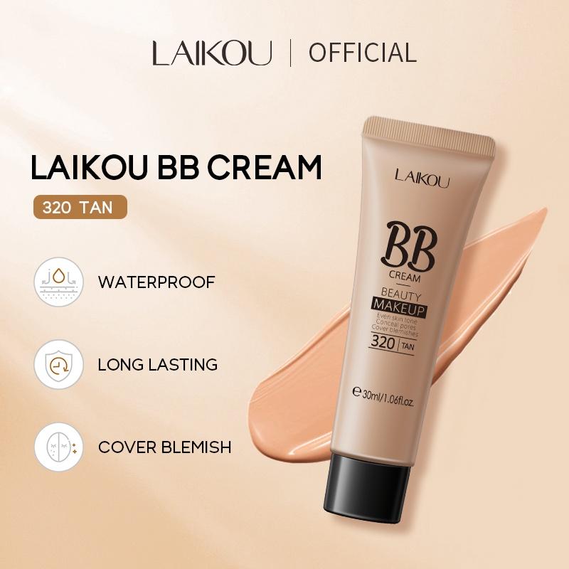 LAIKOU Водостойкий BB-крем, консилер с полным покрытием, стойкий макияж, 30 мл [без жестокости]