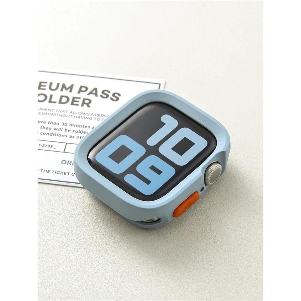 Мягкий силиконовый бампер-чехол для Apple Watch 10 9 8 7 6 SE 5, противоударная матовая крышка для iwatch 49мм 41мм 42мм 46мм 40мм 44мм 45 мм