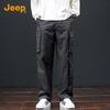 JEEP Men's Multi-Pocket Straight-Leg Cargo Pants