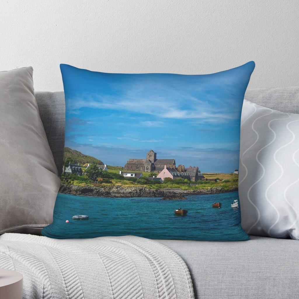 Harbour Isle Iona Scotland Square Pillowcase Polyester Linen Velvet Creative Zip Decorative Car