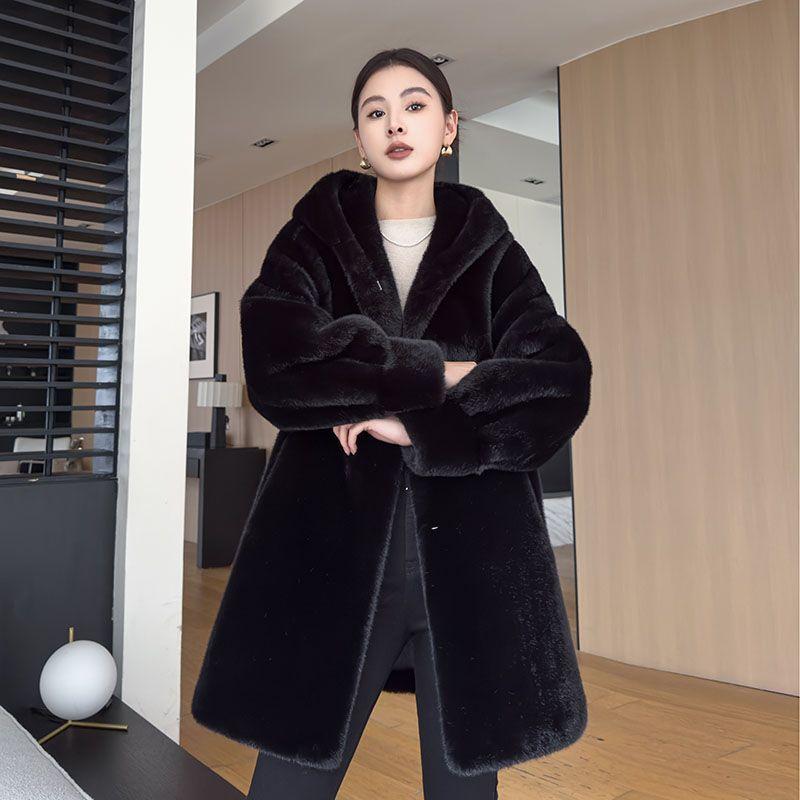 Роскошное женское зимнее пальто-куртка с капюшоном, теплое, модное, верхняя одежда