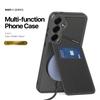 Для Samsung Galaxy S25 Магнитный чехол DUX DUCIS Rafi II Series Кожаная задняя крышка с блокировкой RFID слотов для карт
