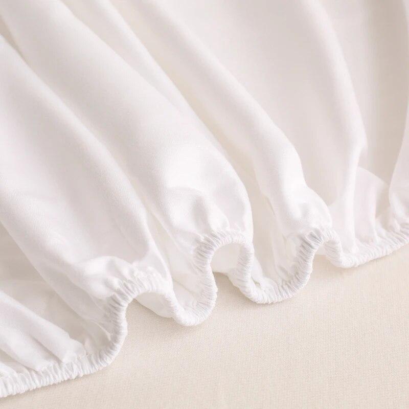 Приятная для кожи хлопковая простыня с резинками, наматрасник, сплошная цветная простыня, простыня королевского размера