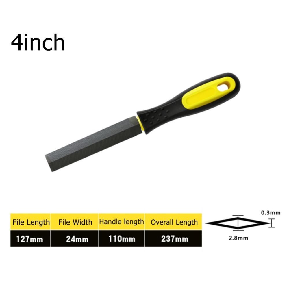Точилка для напильников с ручкой TPR, напильник для пилы 4/5/6 дюймов, напильник для обрезки, ручная пила