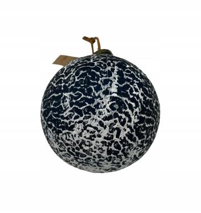 Westwing Set of 3 "Anastasia" baubles, 10 cm dark blue