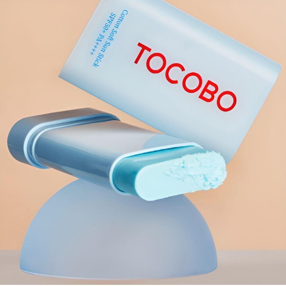TOCOBO Хлопковый Мягкий Солнцезащитный Стикер SPF50+ PA++++ 19 г x2 + Витаминный Тон-Апп Солнцезащитный Крем 10 мл Набор