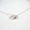 Pre-owned Tiffany & Co. Silver 925 Open Heart Pendant Necklace j56-10