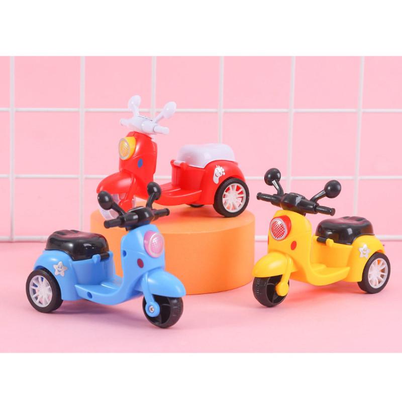 Mini Simulation Inertial Three Wheel Motorcycle Model Children Toy For Gift