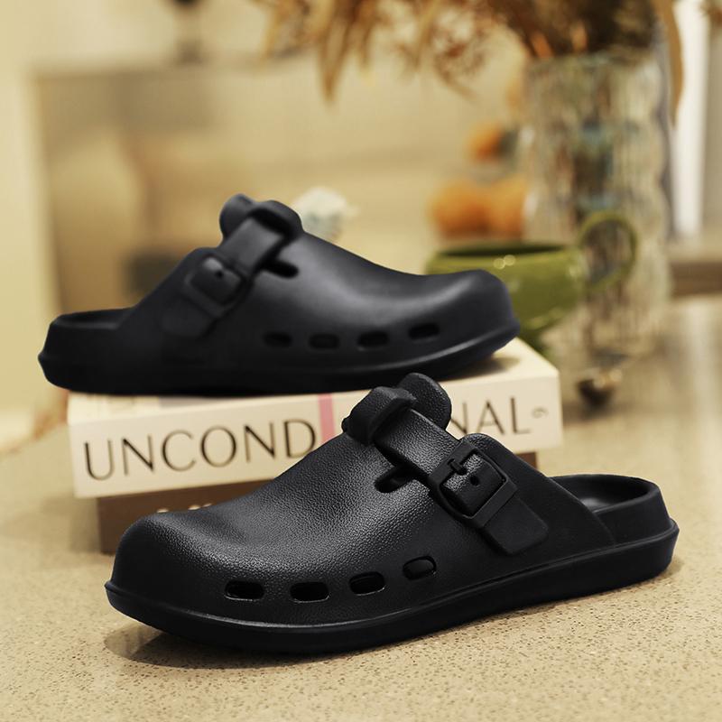 Мода Мода Сабо Тапочки Женские Мужские Уличные Противоскользящие Тапочки Обувь Ева Мягкая Подошва Шлепанцы Новые Водонепроницаемые Медицинские Тапочки