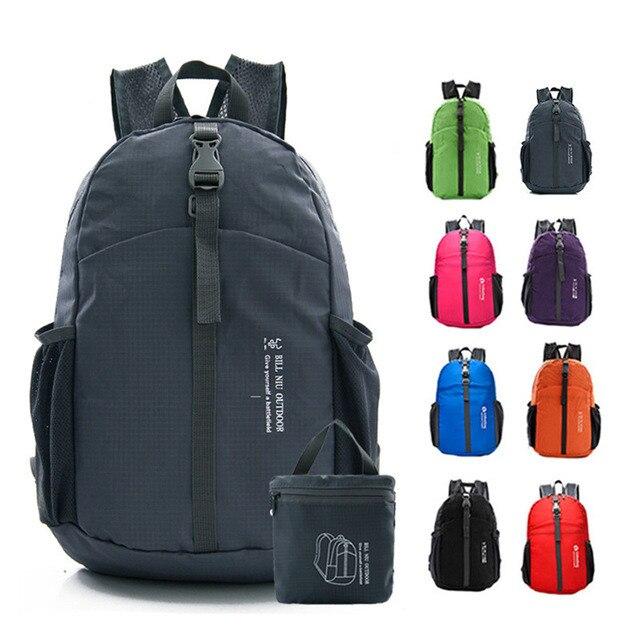 Unisex Lightness Bag Casual Outdoor Sports Nylon Women Backpacks Shoulder Bags Small Portable School Backpack Teenager Folding Bicycle Bag